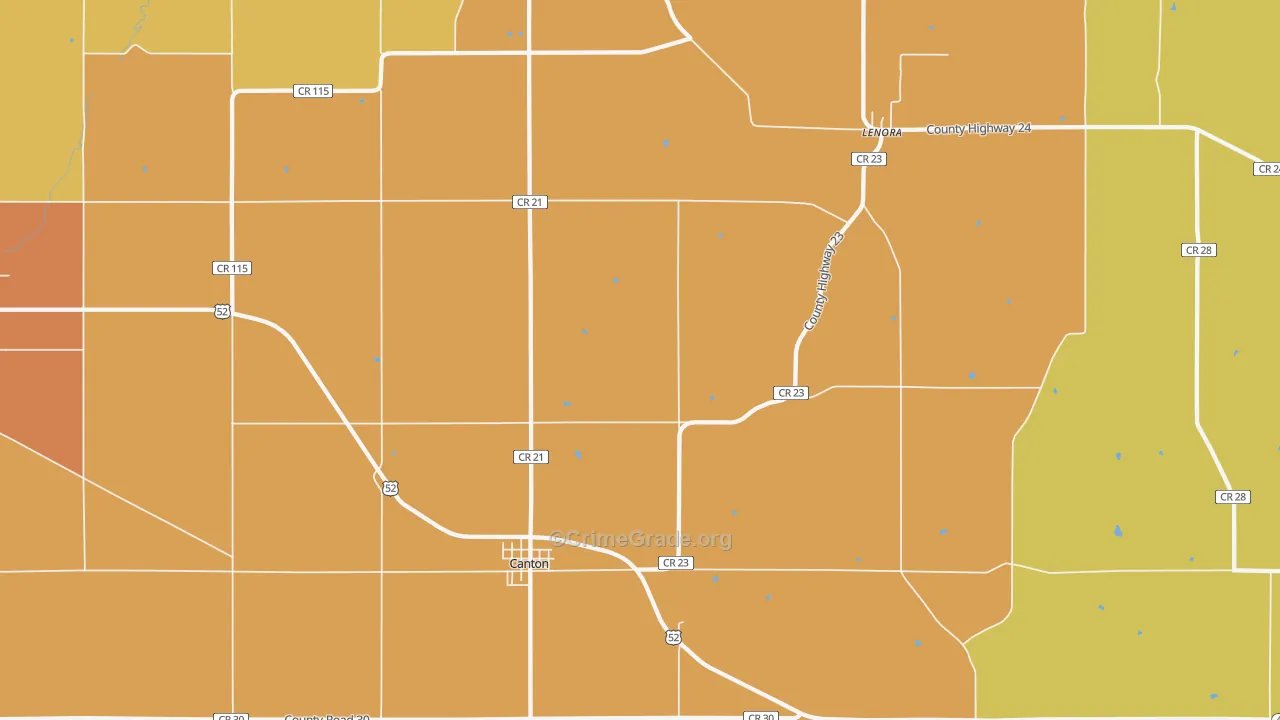 55922, MN Map of Drug-Related Crime Rates