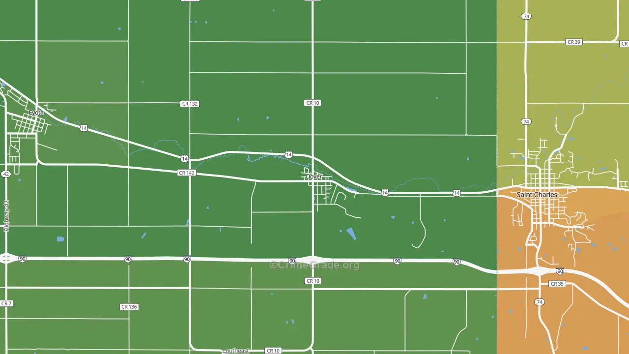 55929, MN Map of Drug-Related Crime Rates