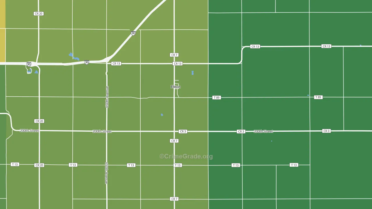 55933, MN Map of Drug-Related Crime Rates