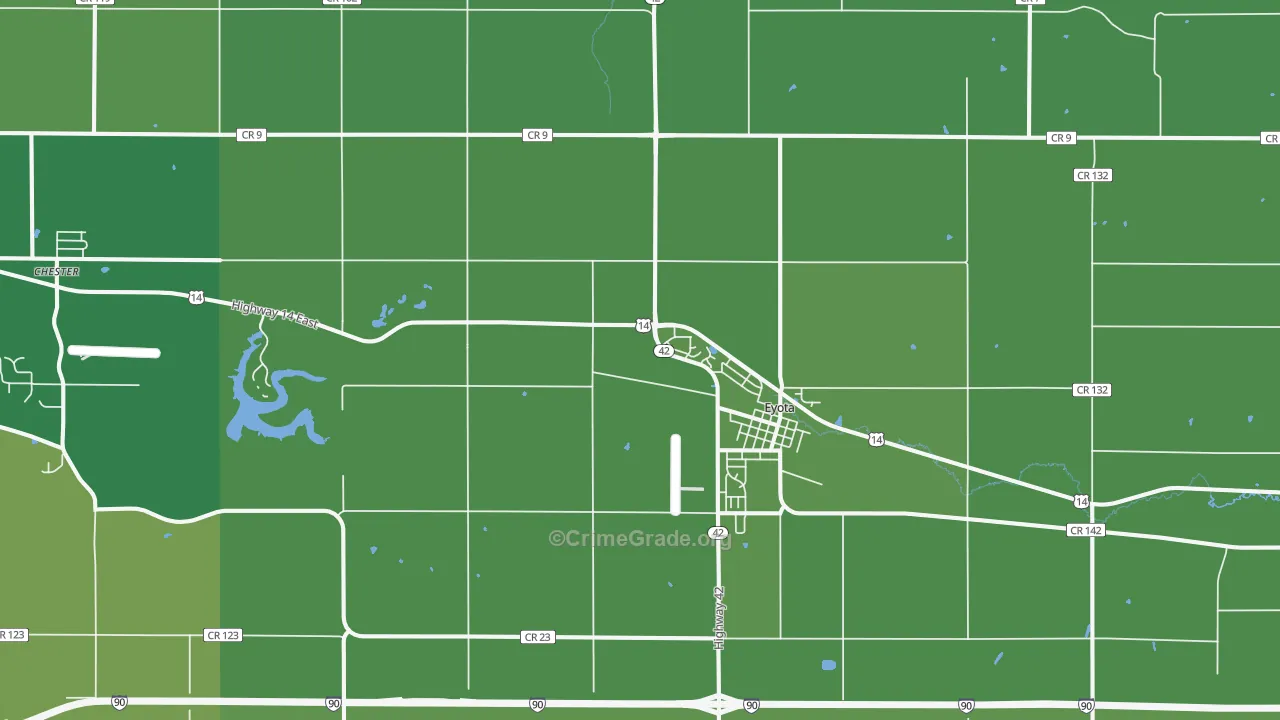 55934, MN Map of Drug-Related Crime Rates