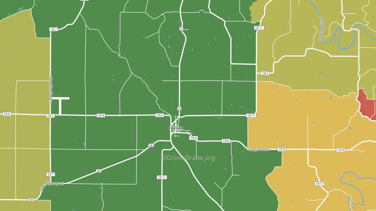 55935, MN Map of Drug-Related Crime Rates