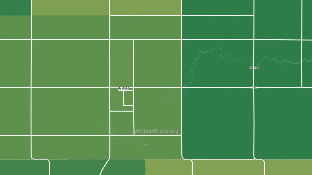 55940, MN Map of Drug-Related Crime Rates