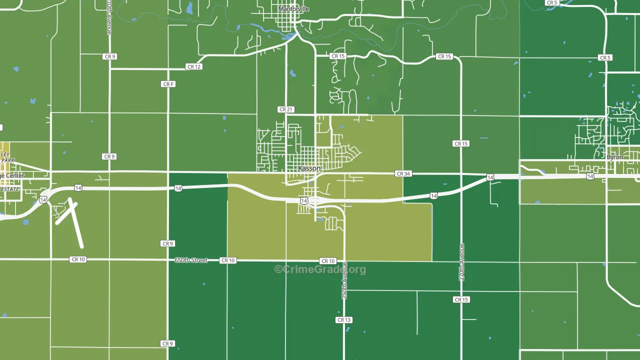 55944, MN Map of Drug-Related Crime Rates