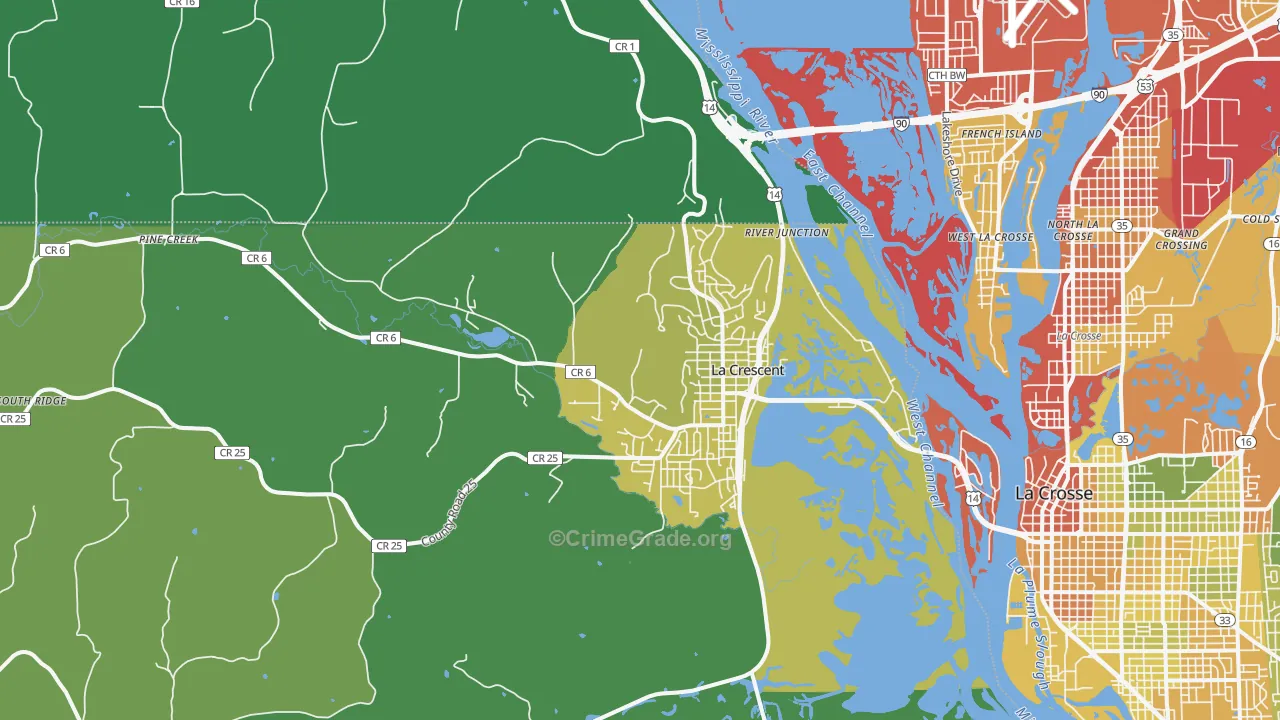 55947, MN Map of Drug-Related Crime Rates