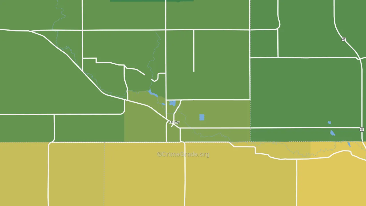 55951, MN Map of Drug-Related Crime Rates