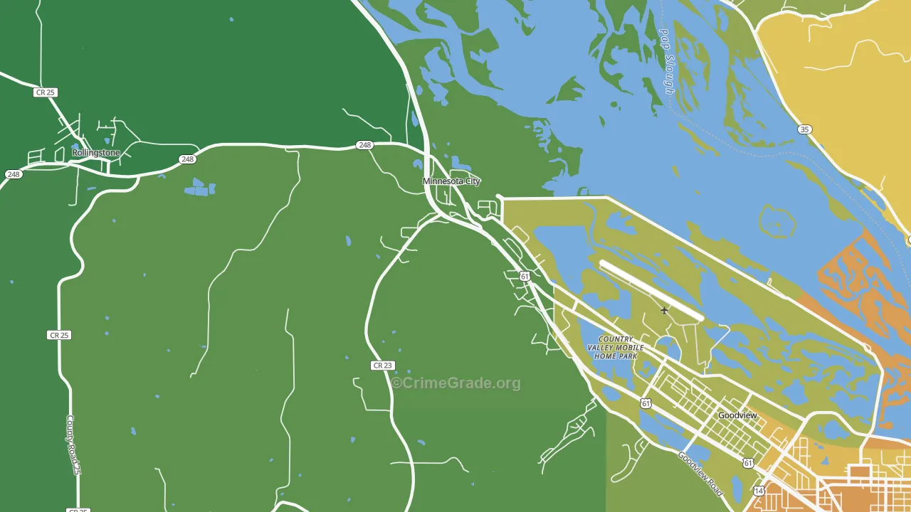 55959, MN Map of Drug-Related Crime Rates