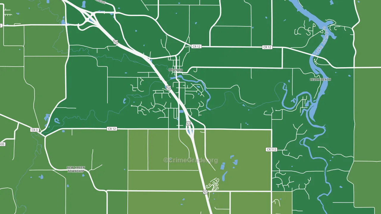 55960, MN Map of Drug-Related Crime Rates