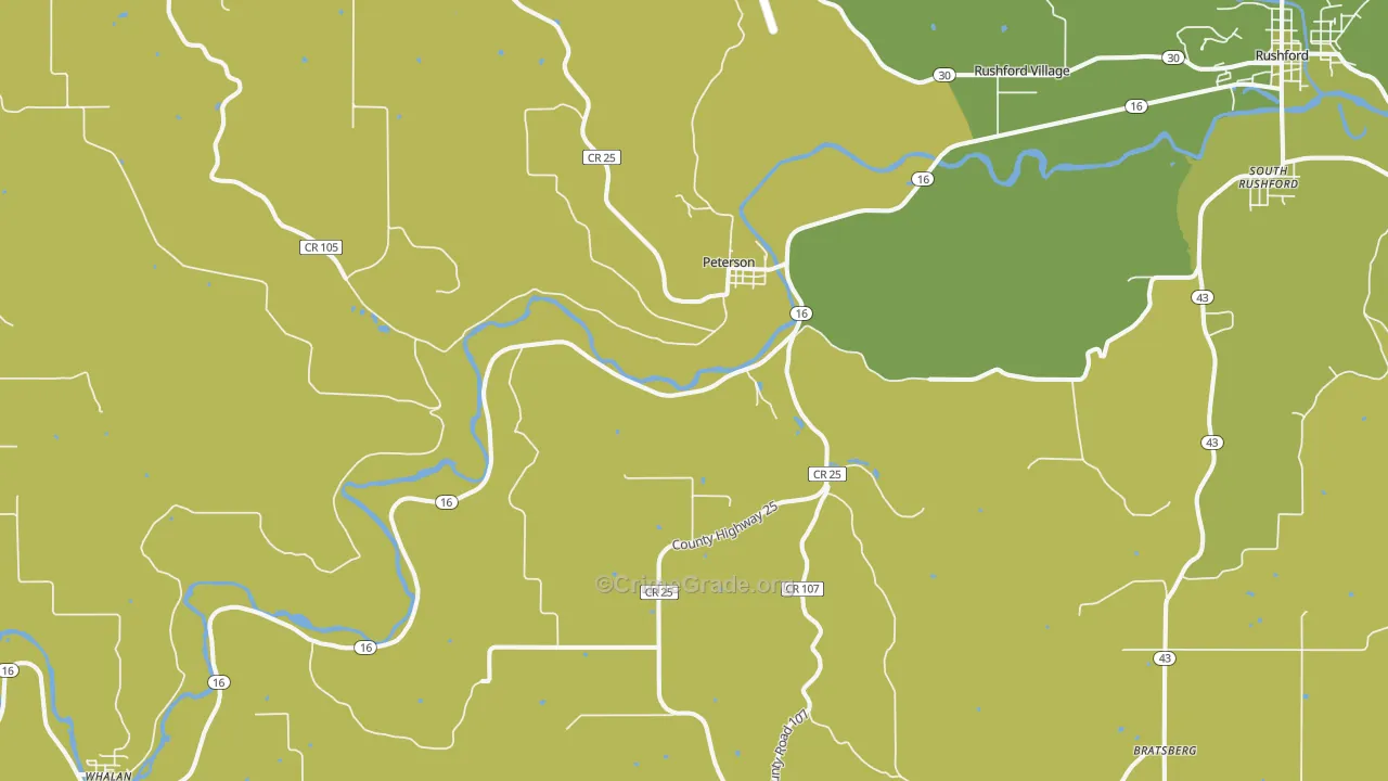 55962, MN Map of Drug-Related Crime Rates