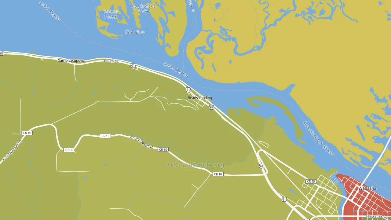 55968, MN Map of Drug-Related Crime Rates