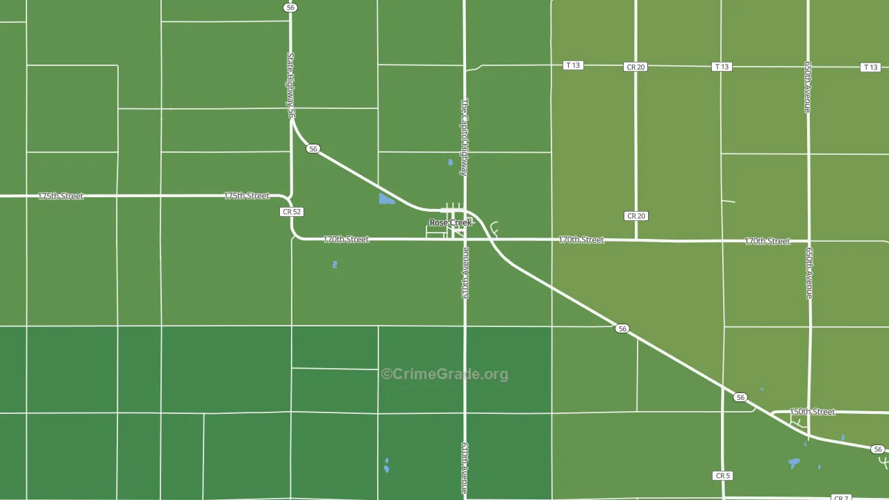 55970, MN Map of Drug-Related Crime Rates