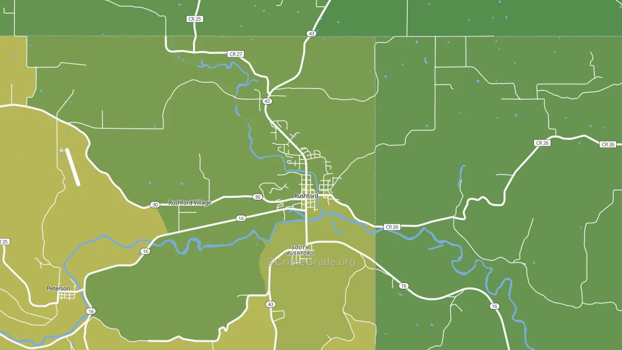 55971, MN Map of Drug-Related Crime Rates