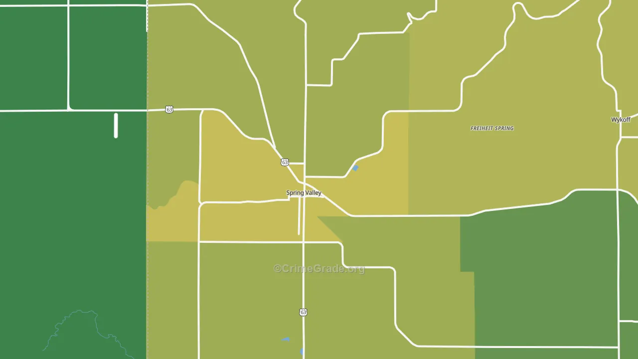 55975, MN Map of Drug-Related Crime Rates