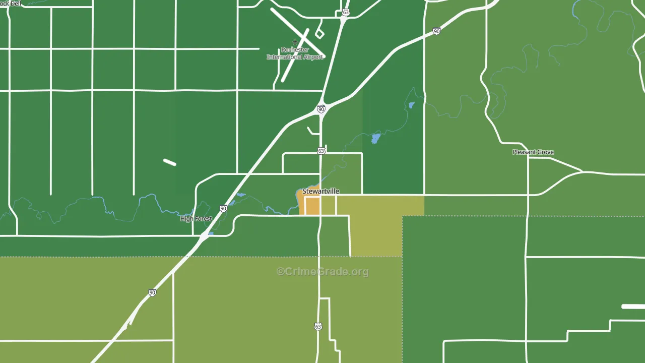 55976, MN Map of Drug-Related Crime Rates