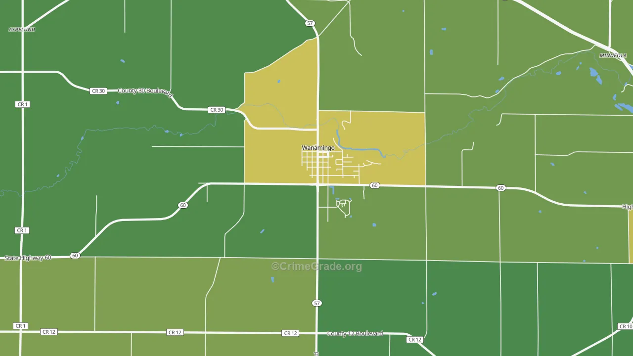 55983, MN Map of Drug-Related Crime Rates