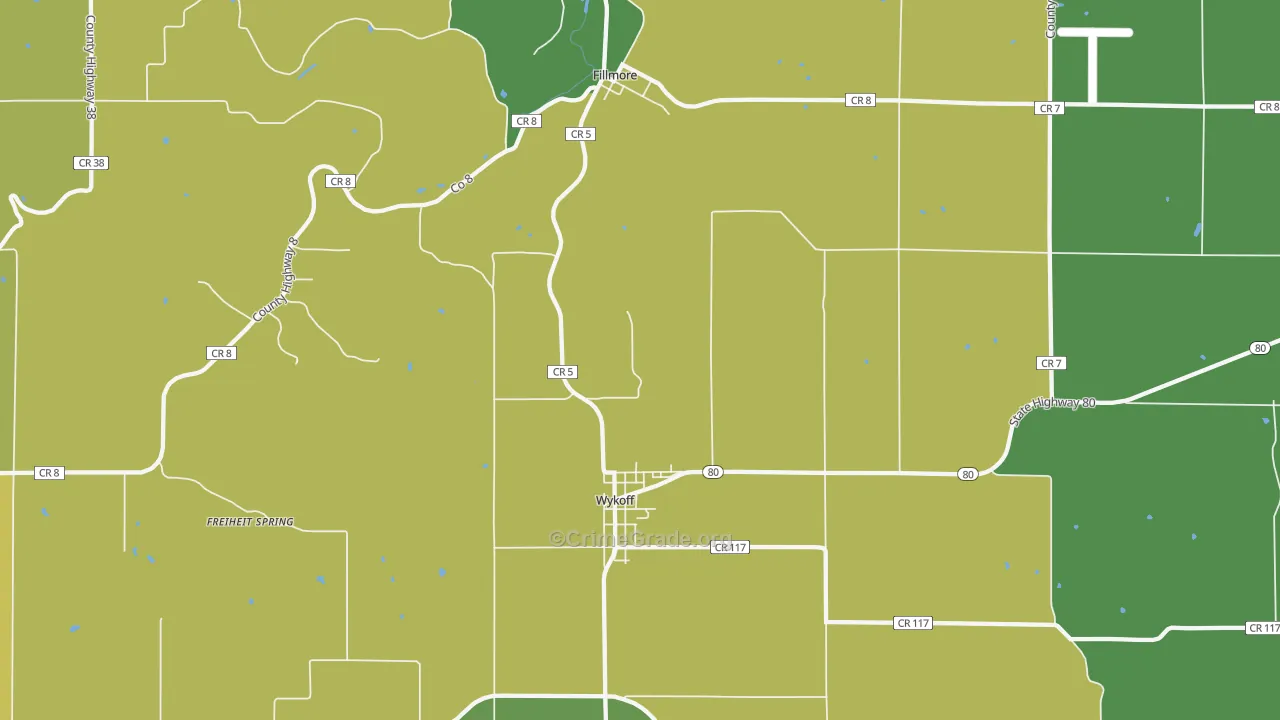 55990, MN Map of Drug-Related Crime Rates
