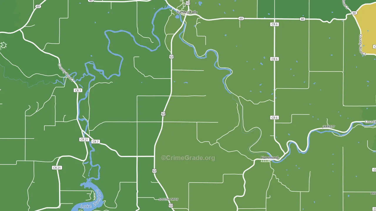 55991, MN Map of Drug-Related Crime Rates
