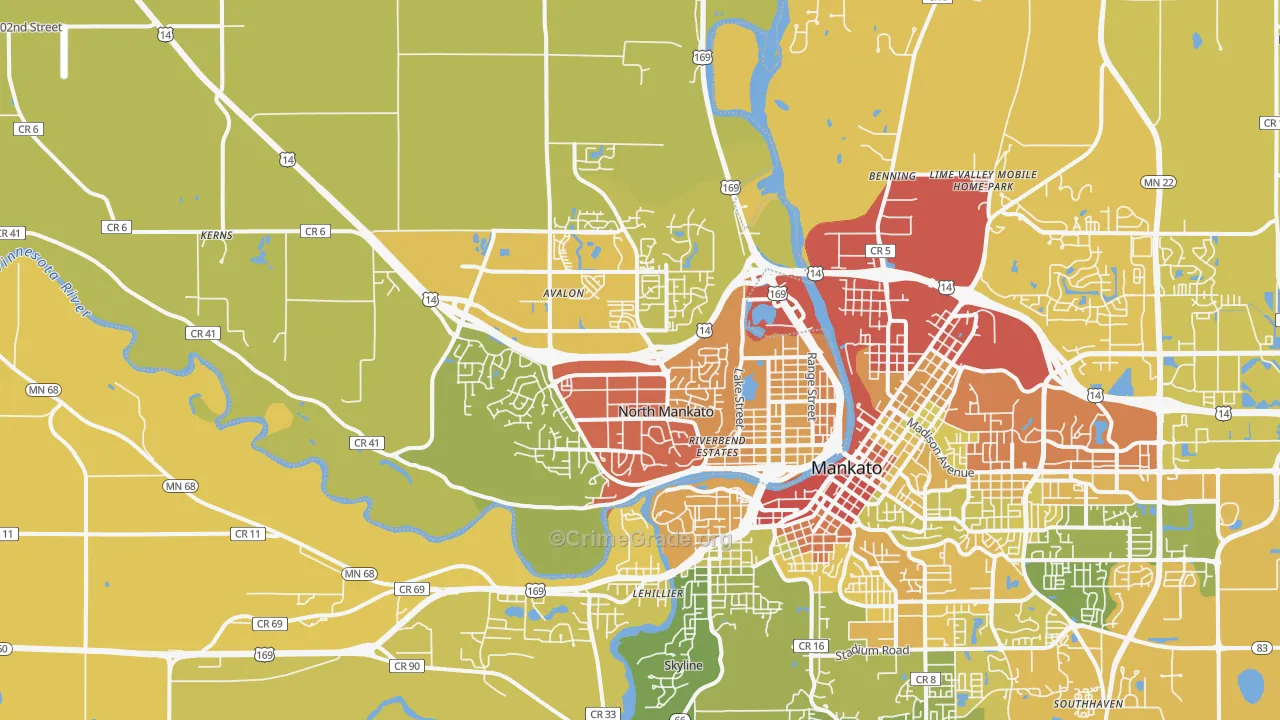 56003, MN Map of Drug-Related Crime Rates