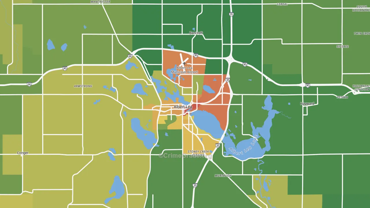 56007, MN Map of Drug-Related Crime Rates