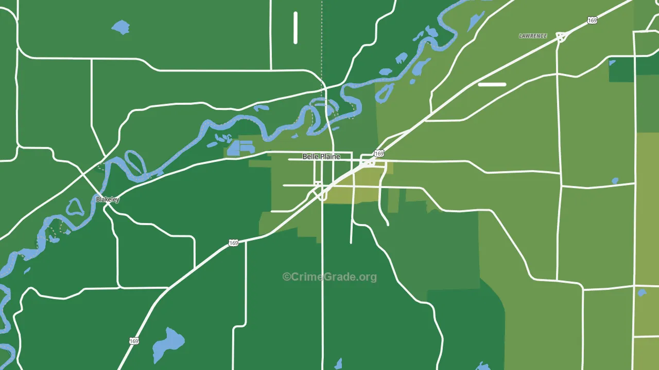 56011, MN Map of Drug-Related Crime Rates