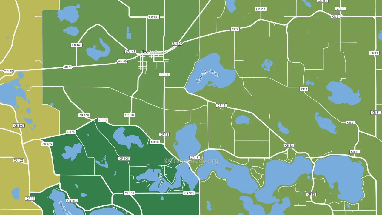 56017, MN Map of Drug-Related Crime Rates