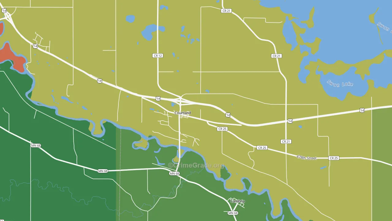 56021, MN Map of Drug-Related Crime Rates