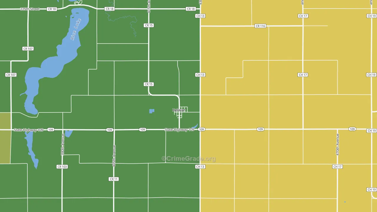 56023, MN Map of Drug-Related Crime Rates