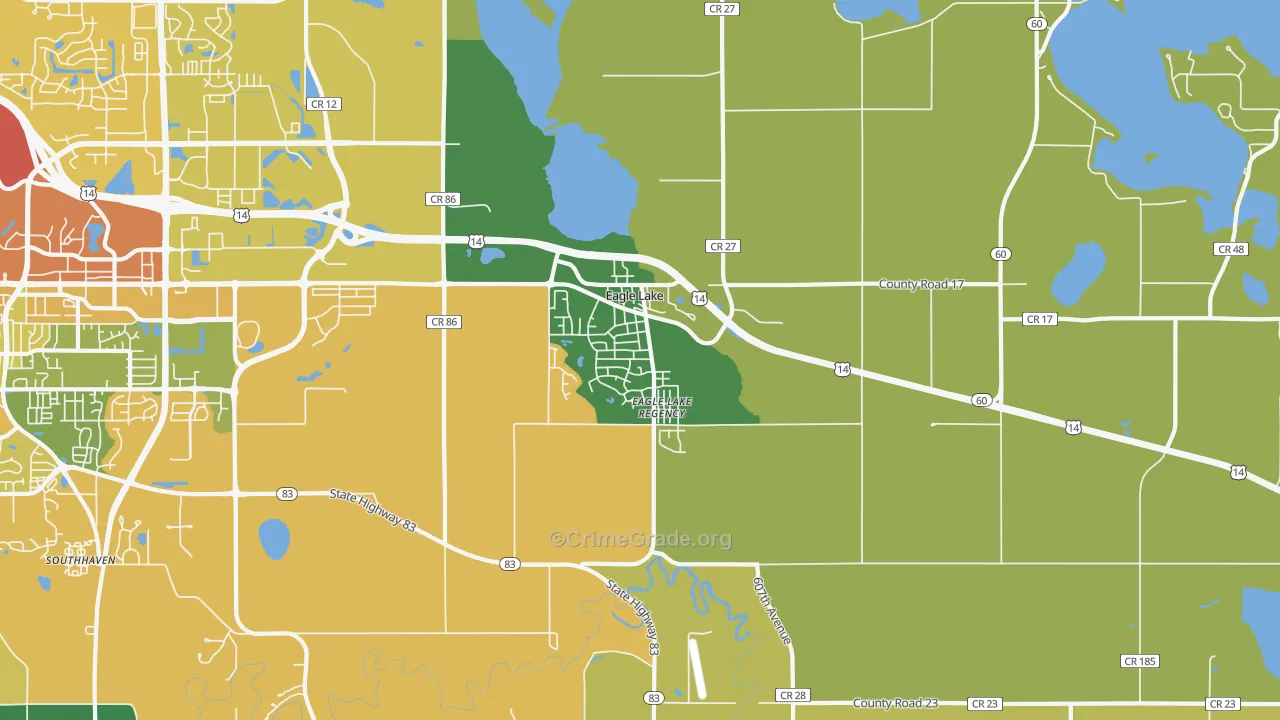 56024, MN Map of Drug-Related Crime Rates