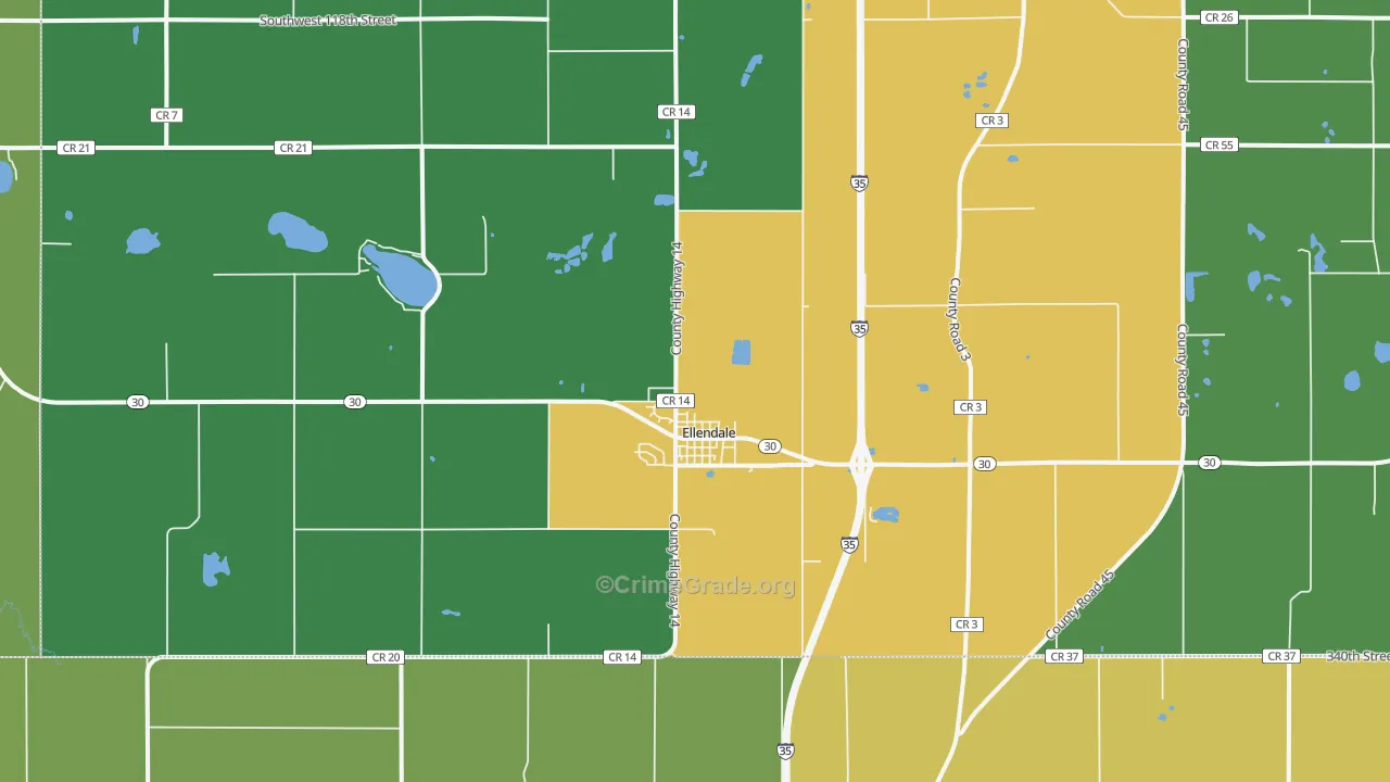56026, MN Map of Drug-Related Crime Rates