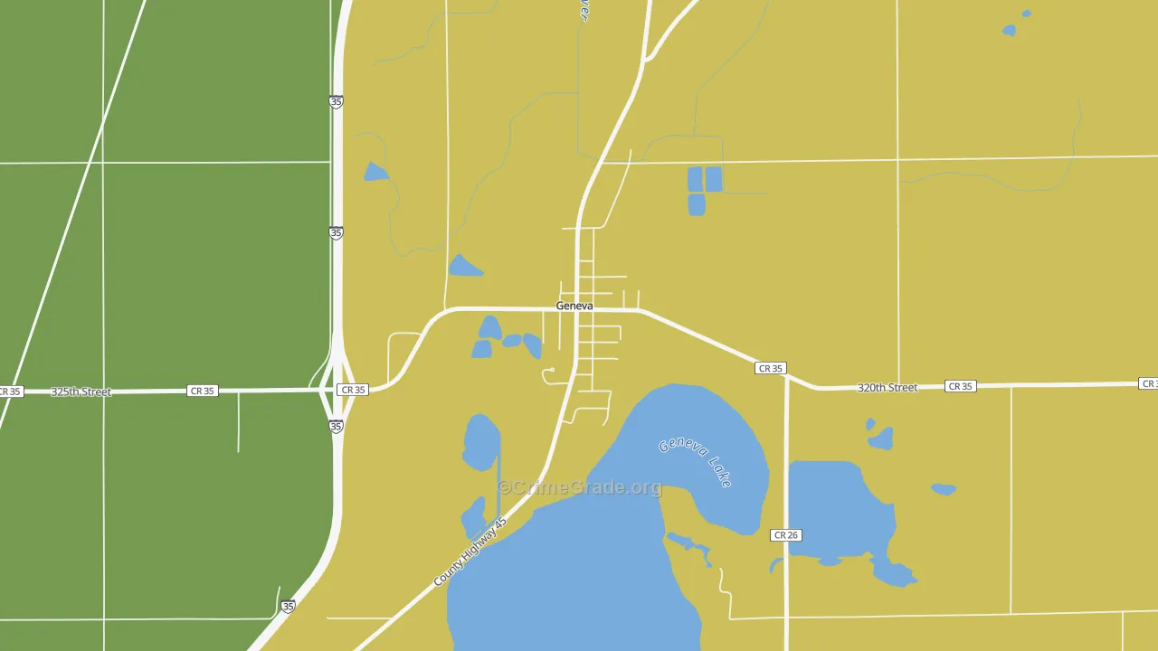 56035, MN Map of Drug-Related Crime Rates