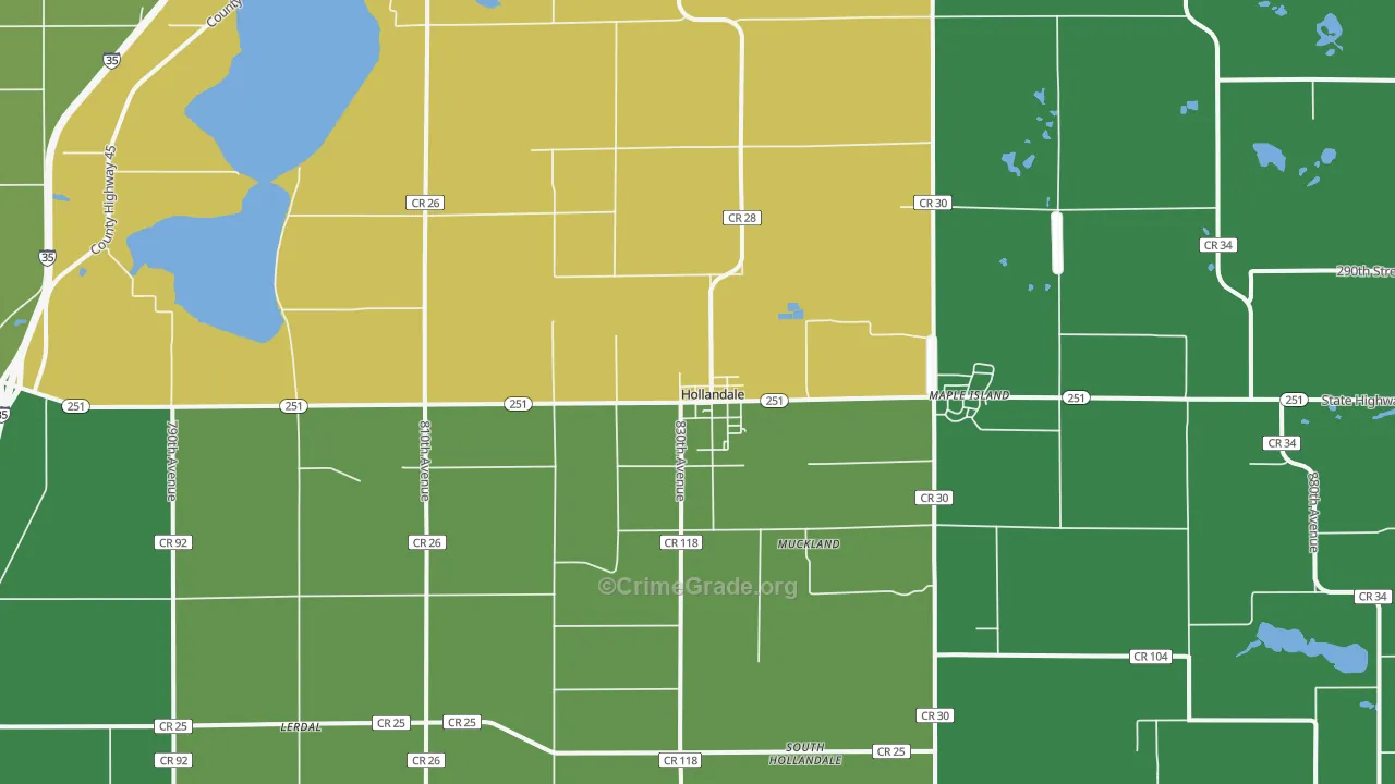 56045, MN Map of Drug-Related Crime Rates