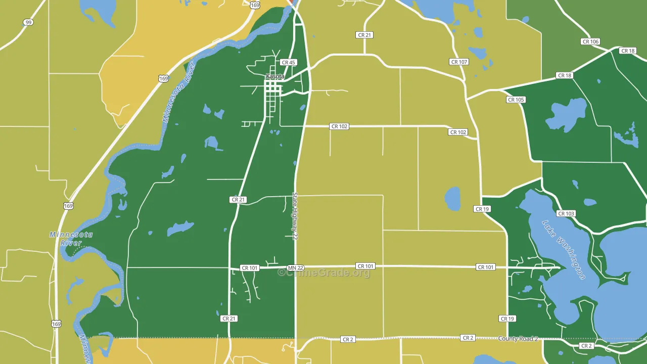 56050, MN Map of Drug-Related Crime Rates