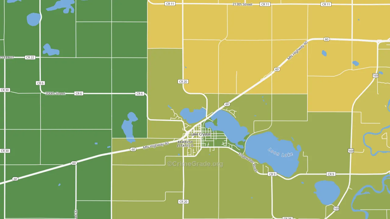 56055, MN Map of Drug-Related Crime Rates