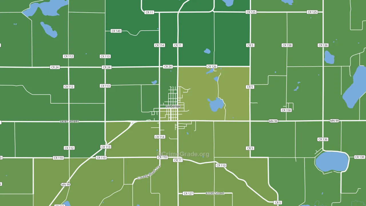 56057, MN Map of Drug-Related Crime Rates