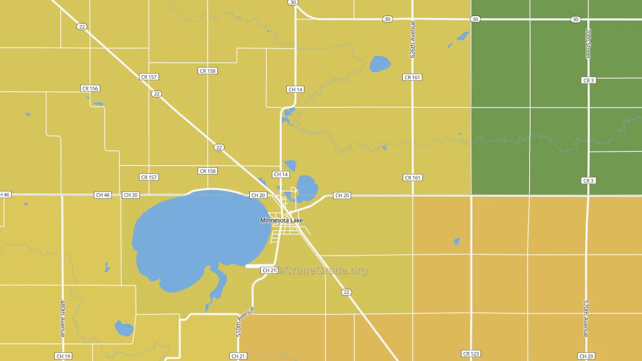 56068, MN Map of Drug-Related Crime Rates