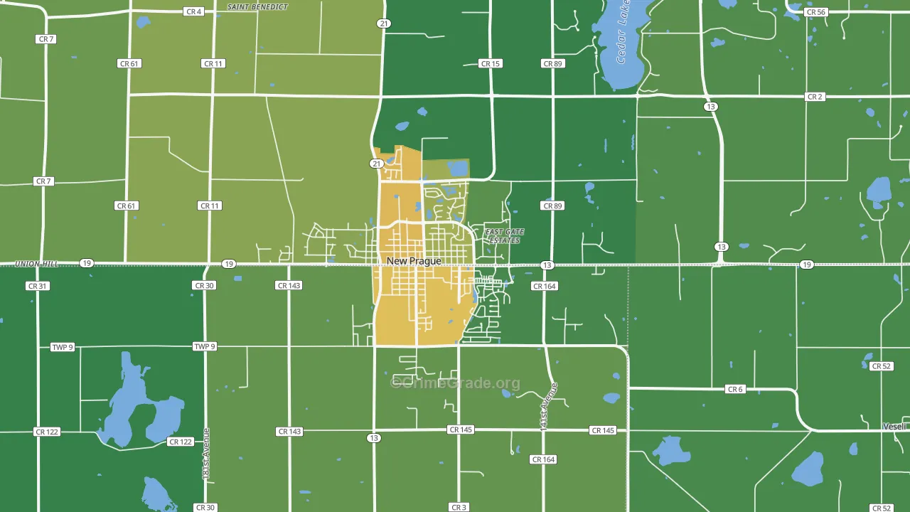 56071, MN Map of Drug-Related Crime Rates