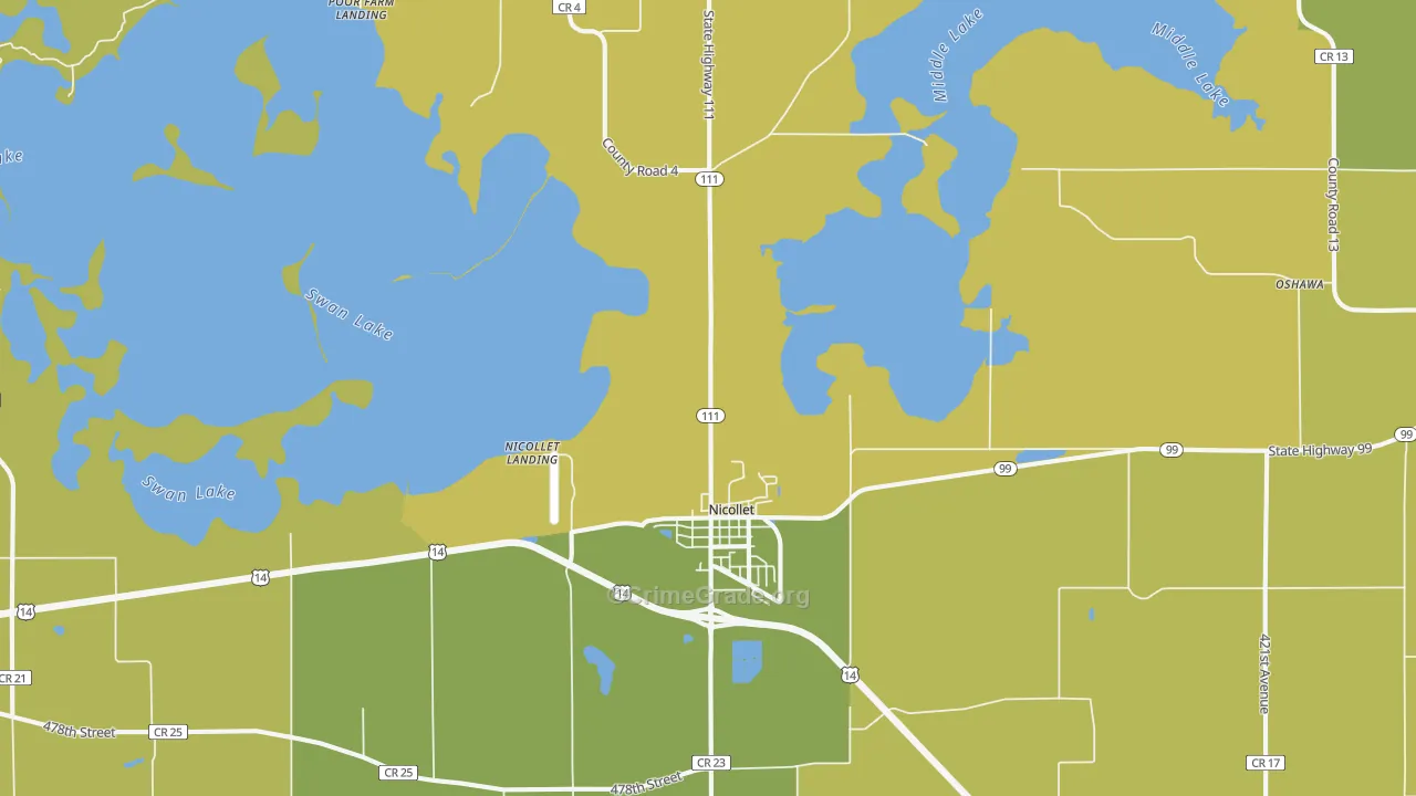56074, MN Map of Drug-Related Crime Rates