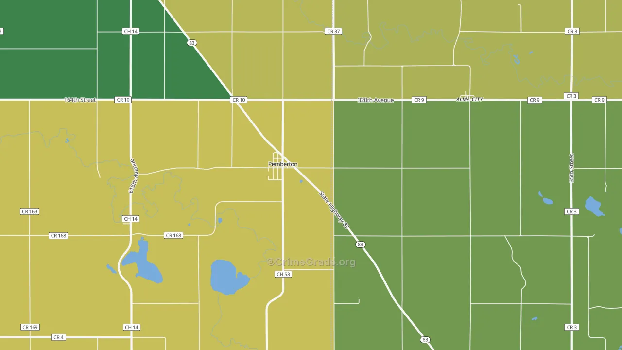 56078, MN Map of Drug-Related Crime Rates