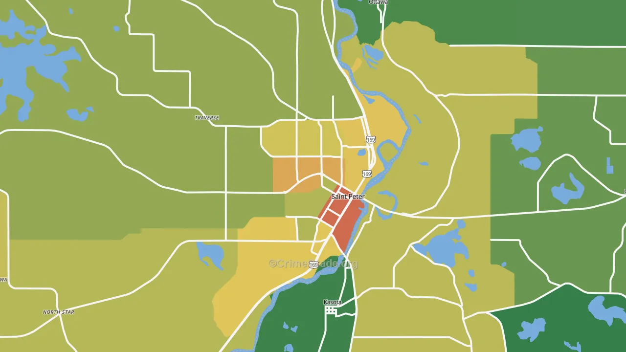 56082, MN Map of Drug-Related Crime Rates
