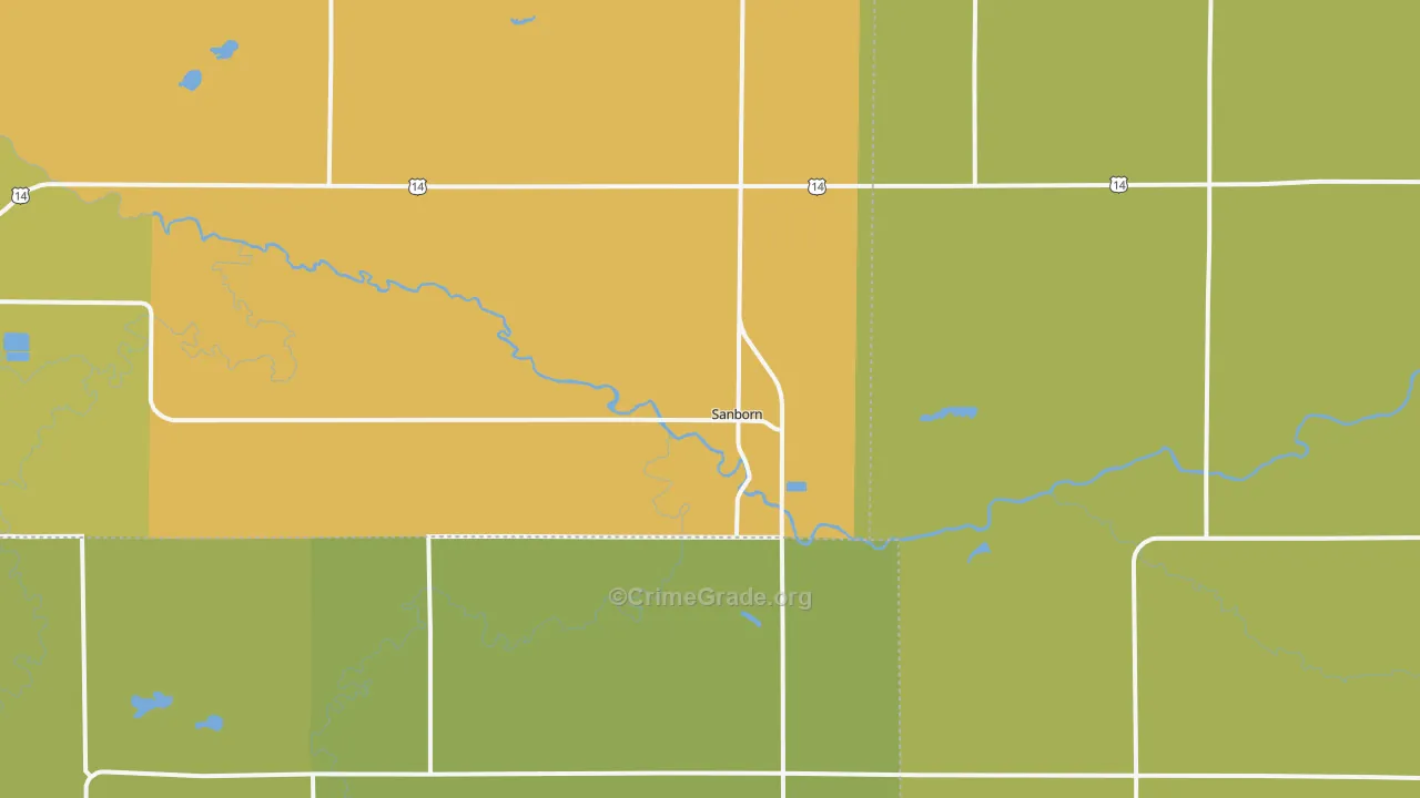 56083, MN Map of Drug-Related Crime Rates