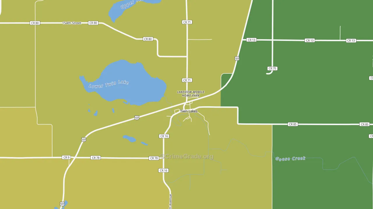 56089, MN Map of Drug-Related Crime Rates