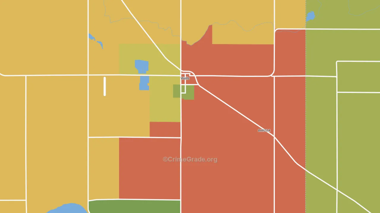 56097, MN Map of Drug-Related Crime Rates