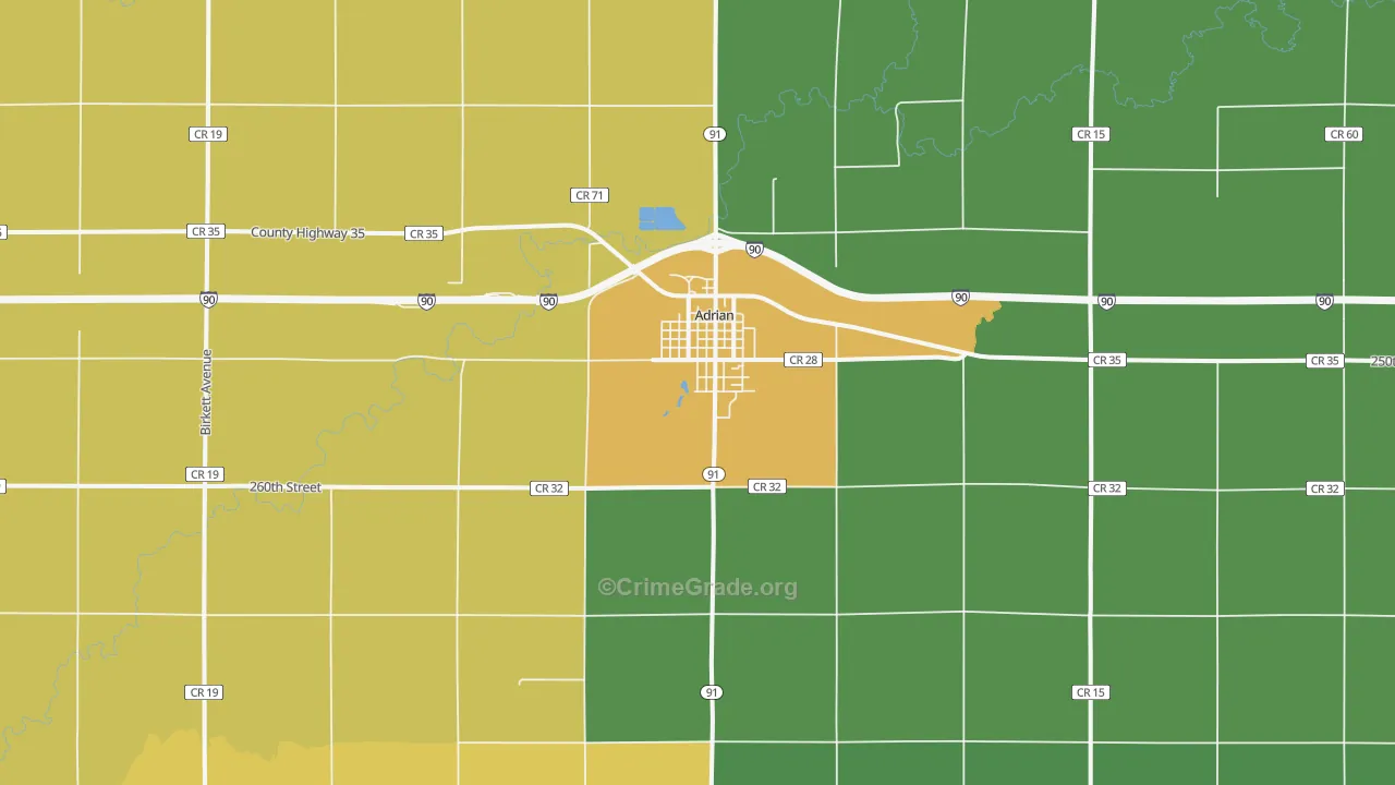 56110, MN Map of Drug-Related Crime Rates
