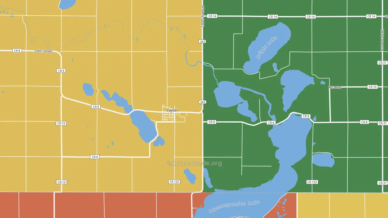 56121, MN Map of Drug-Related Crime Rates
