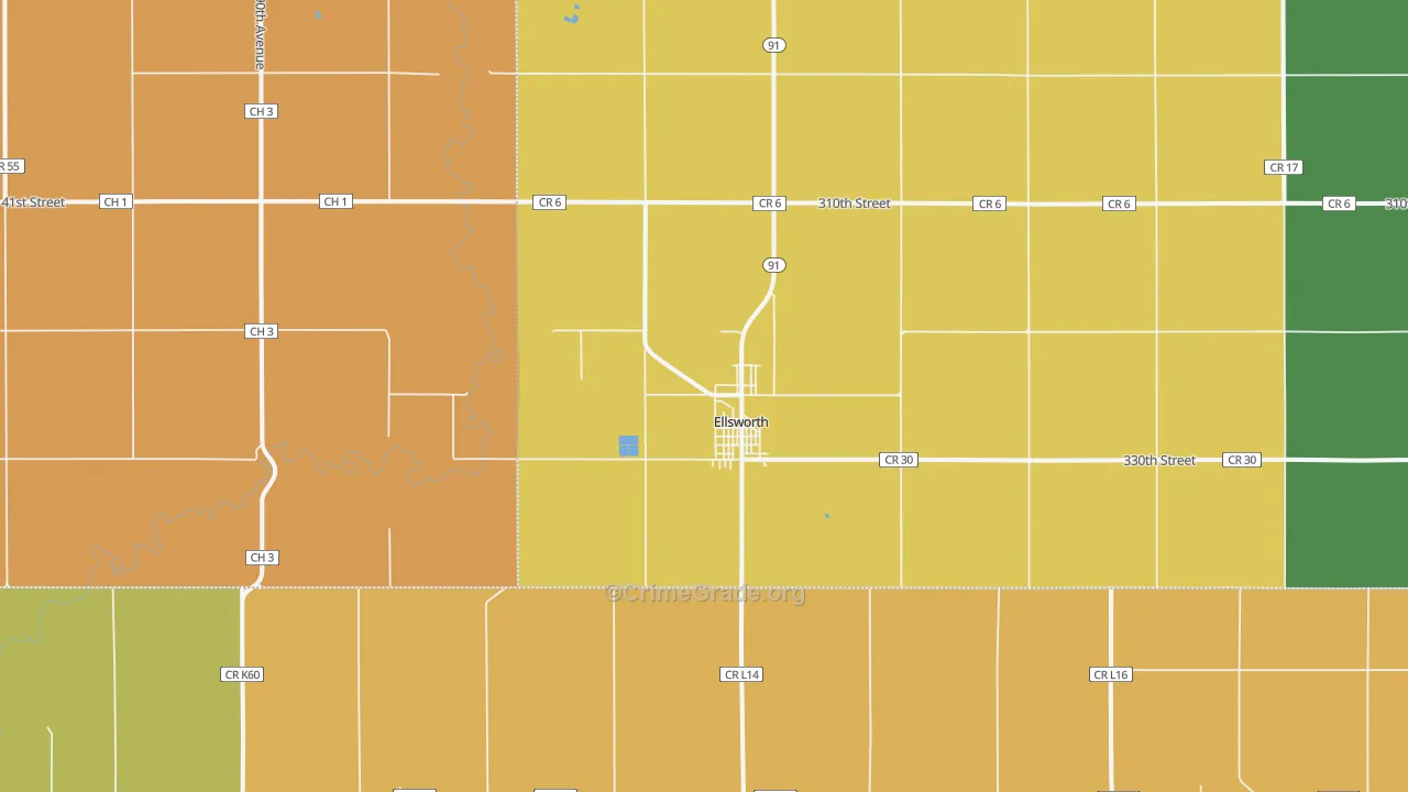 56129, MN Map of Drug-Related Crime Rates