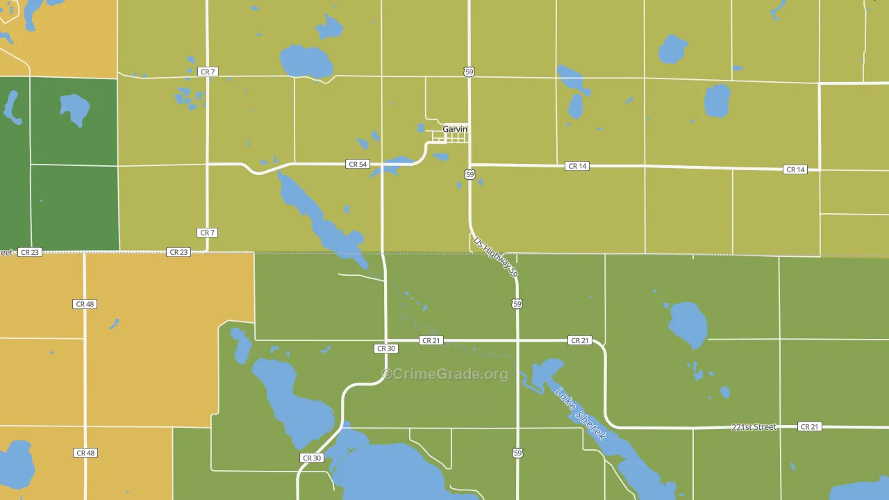 56132, MN Map of Drug-Related Crime Rates