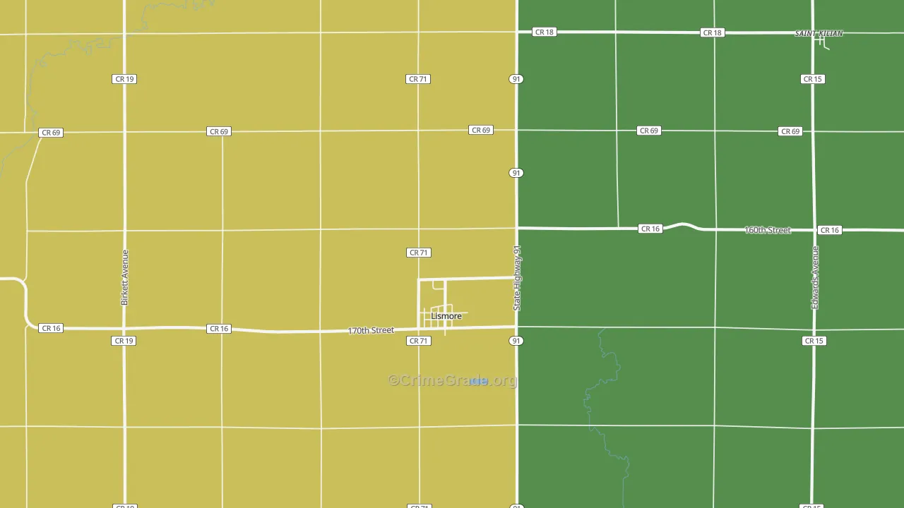 56155, MN Map of Drug-Related Crime Rates
