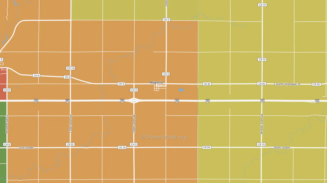 56158, MN Map of Drug-Related Crime Rates