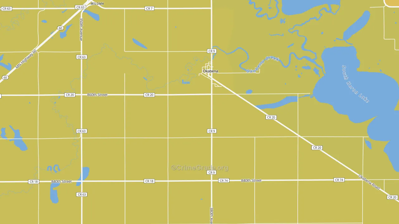 56161, MN Map of Drug-Related Crime Rates