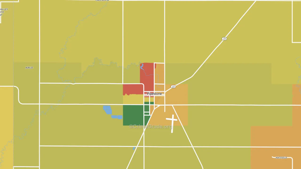 56164, MN Map of Drug-Related Crime Rates