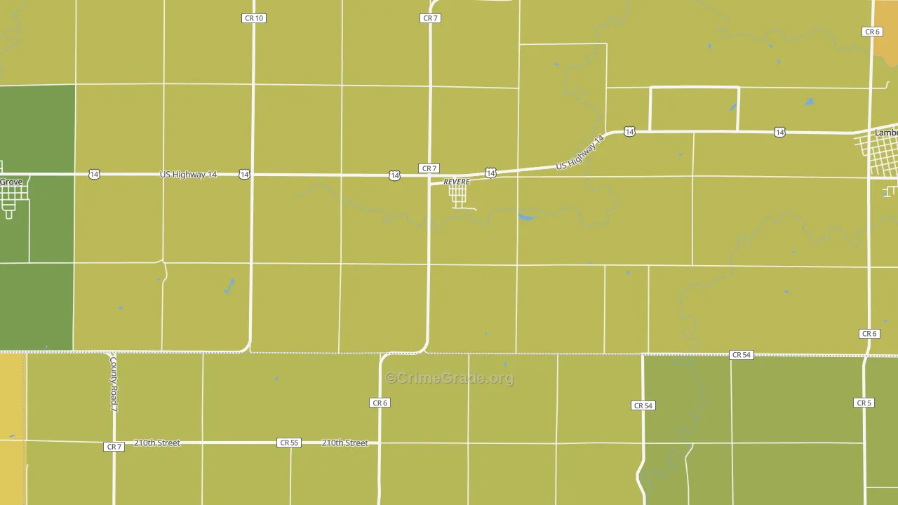 56166, MN Map of Drug-Related Crime Rates